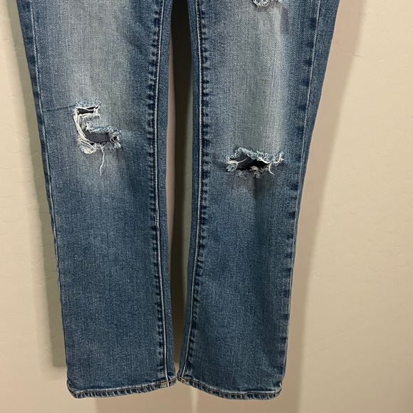American Eagle Jeans Artist Crop Distressed Stretch AE Y2K Straight Boot Vintage - Picture 2 of 12